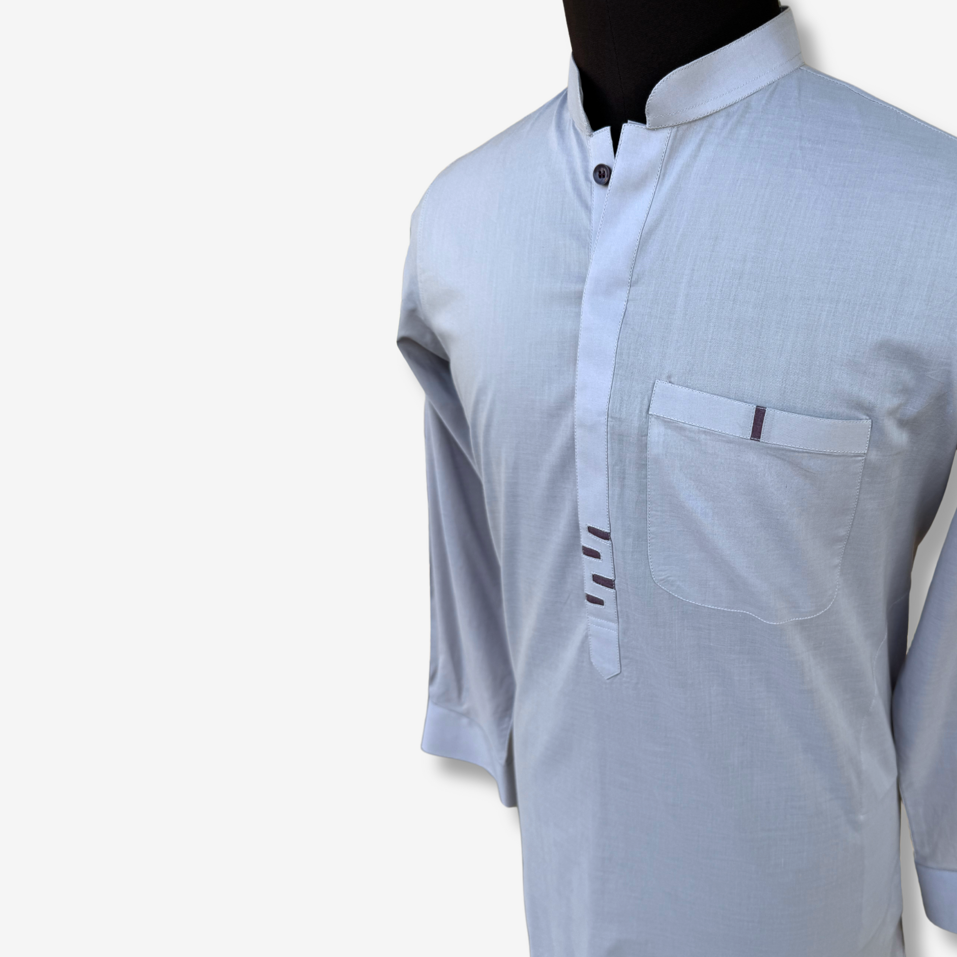 Men's Light Purple Cotton Shalwar Kameez - 111013