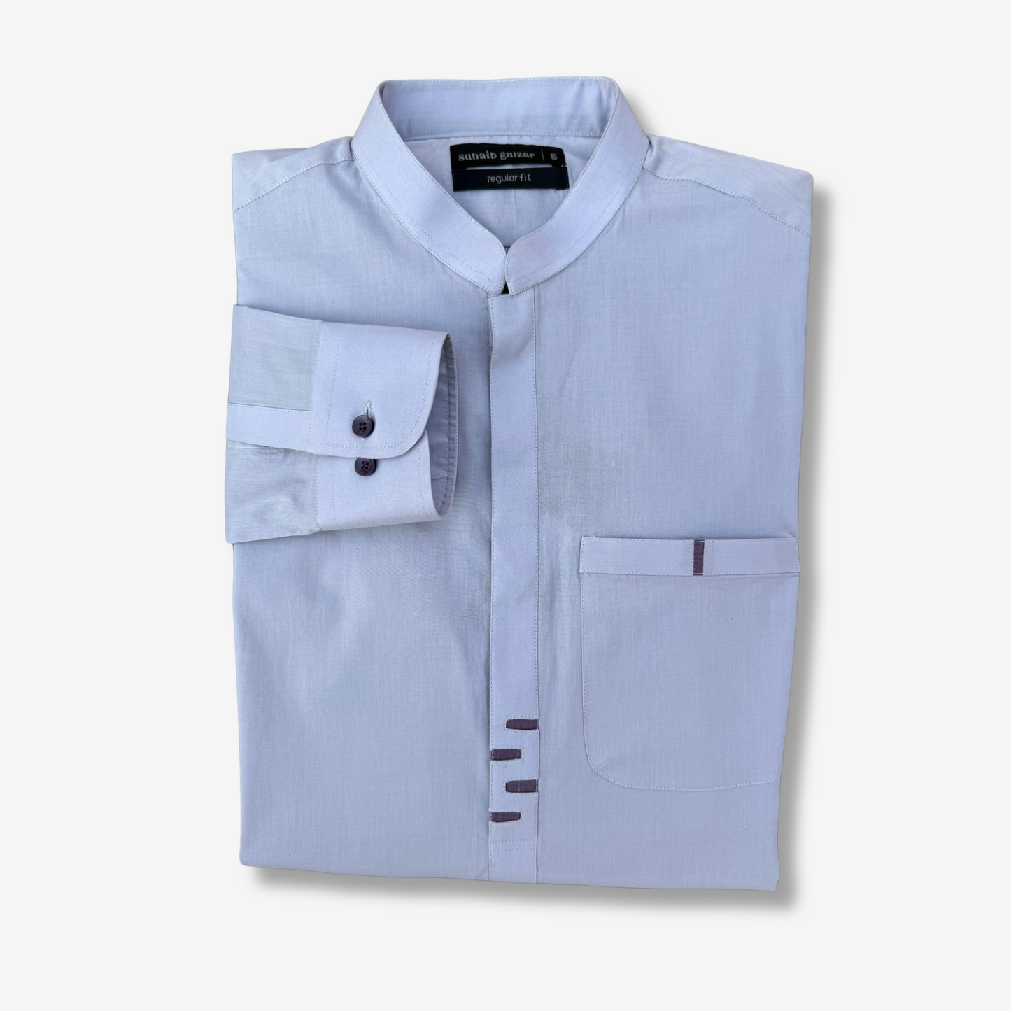 Men's Light Purple Cotton Shalwar Kameez - 111013