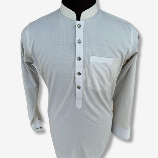 Men's Light Teal Cotton Shalwar Kameez - 111010