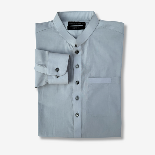 Men's Light Teal Cotton Shalwar Kameez - 111010