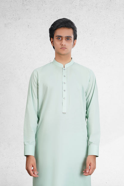 Men's Light Teal Shalwar Kameez - 111023