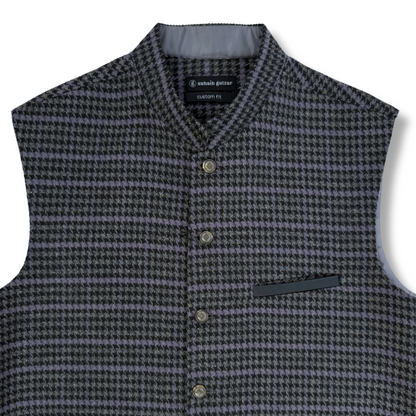 Men's Mist Purple Wool Touch Waistcoat - 226003