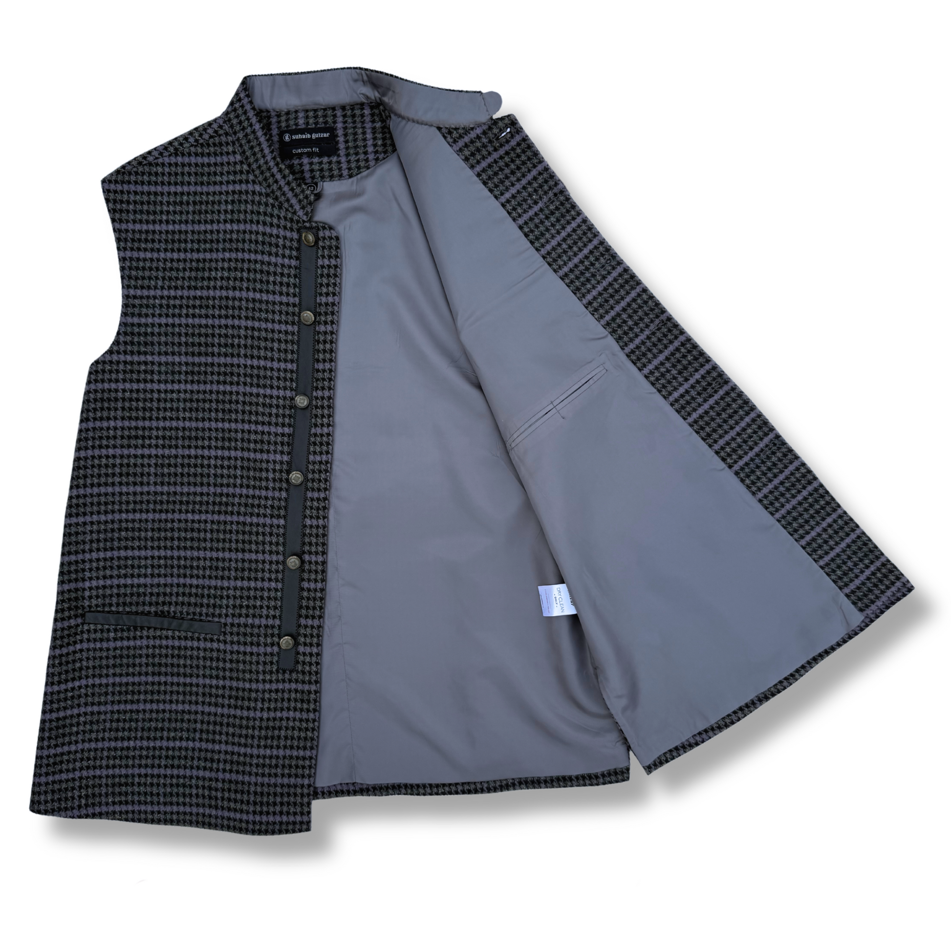 Men's Mist Purple Wool Touch Waistcoat - 226003