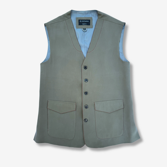 Men's Moss Green Polo Waistcoat - 227003