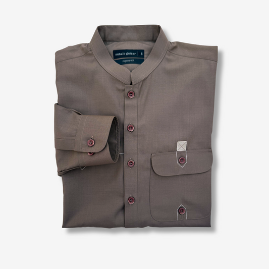 Men's Muddy Brown TR Shalwar Kameez - 113012