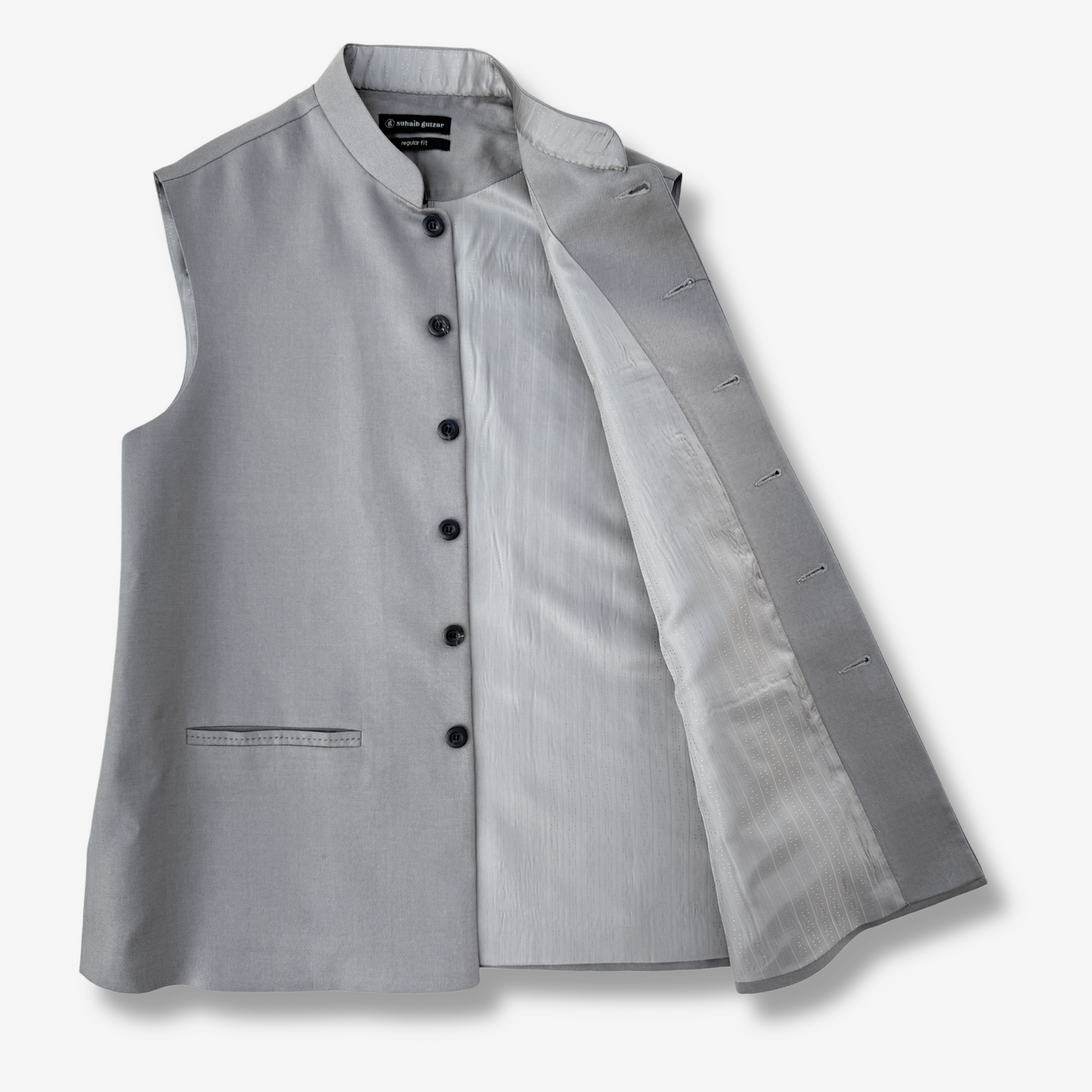 Men's Oslo Gray Irish Linen Waistcoat - 225002
