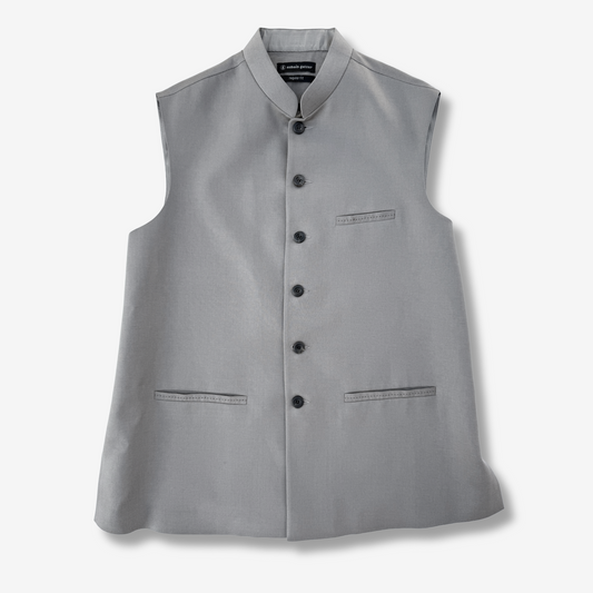 Men's Oslo Gray Irish Linen Waistcoat - 225002