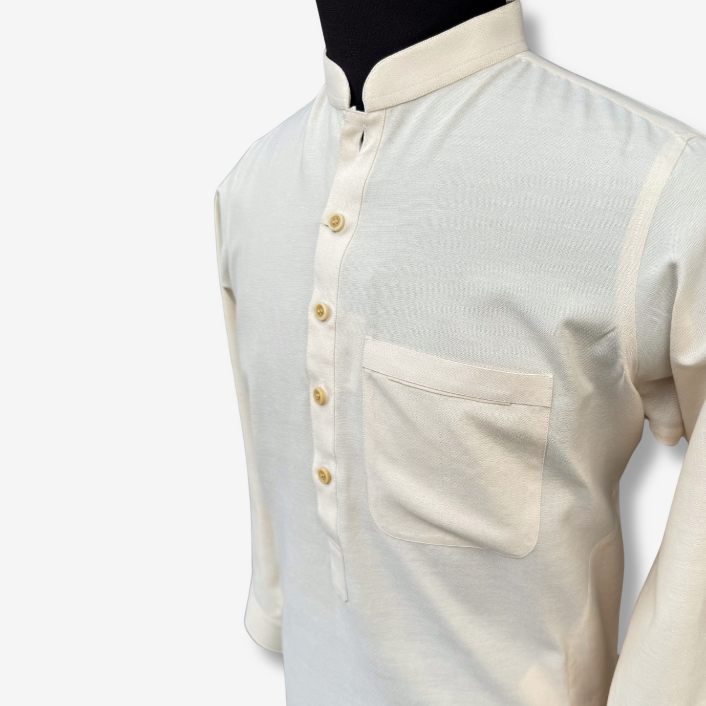 Men's Pale Yellow Irish Cotton Shalwar Kameez - 111006
