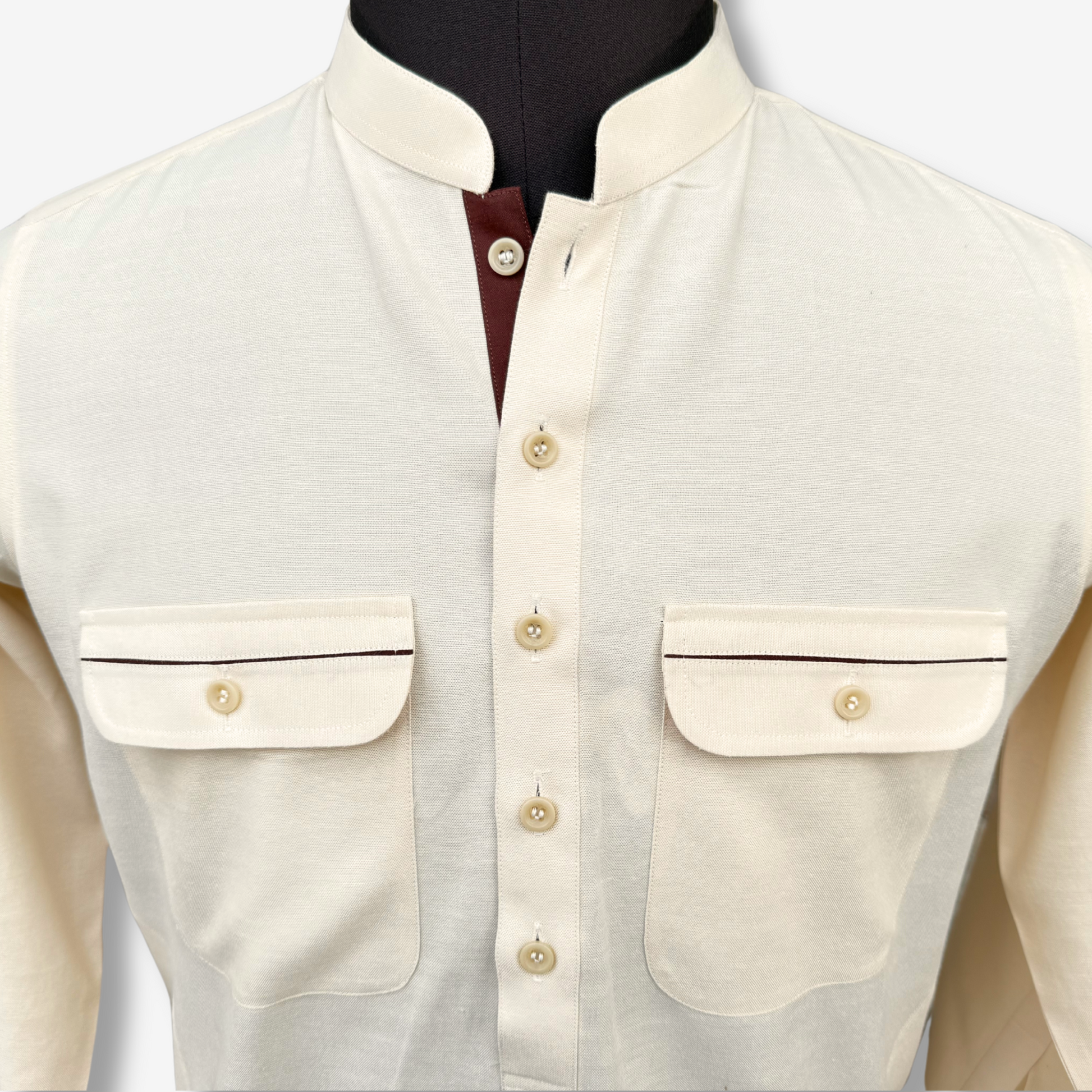 Men's Pale Yellow Irish Cotton Shalwar Kameez - 111003
