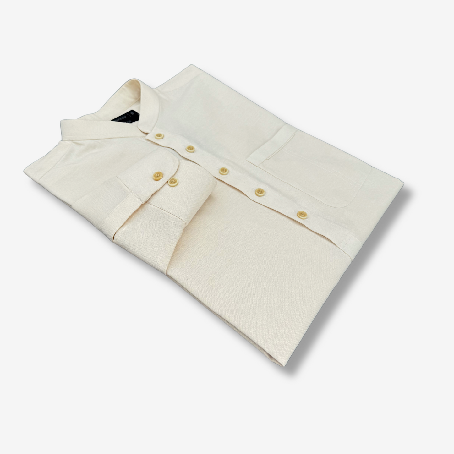 Men's Pale Yellow Irish Cotton Shalwar Kameez - 111006
