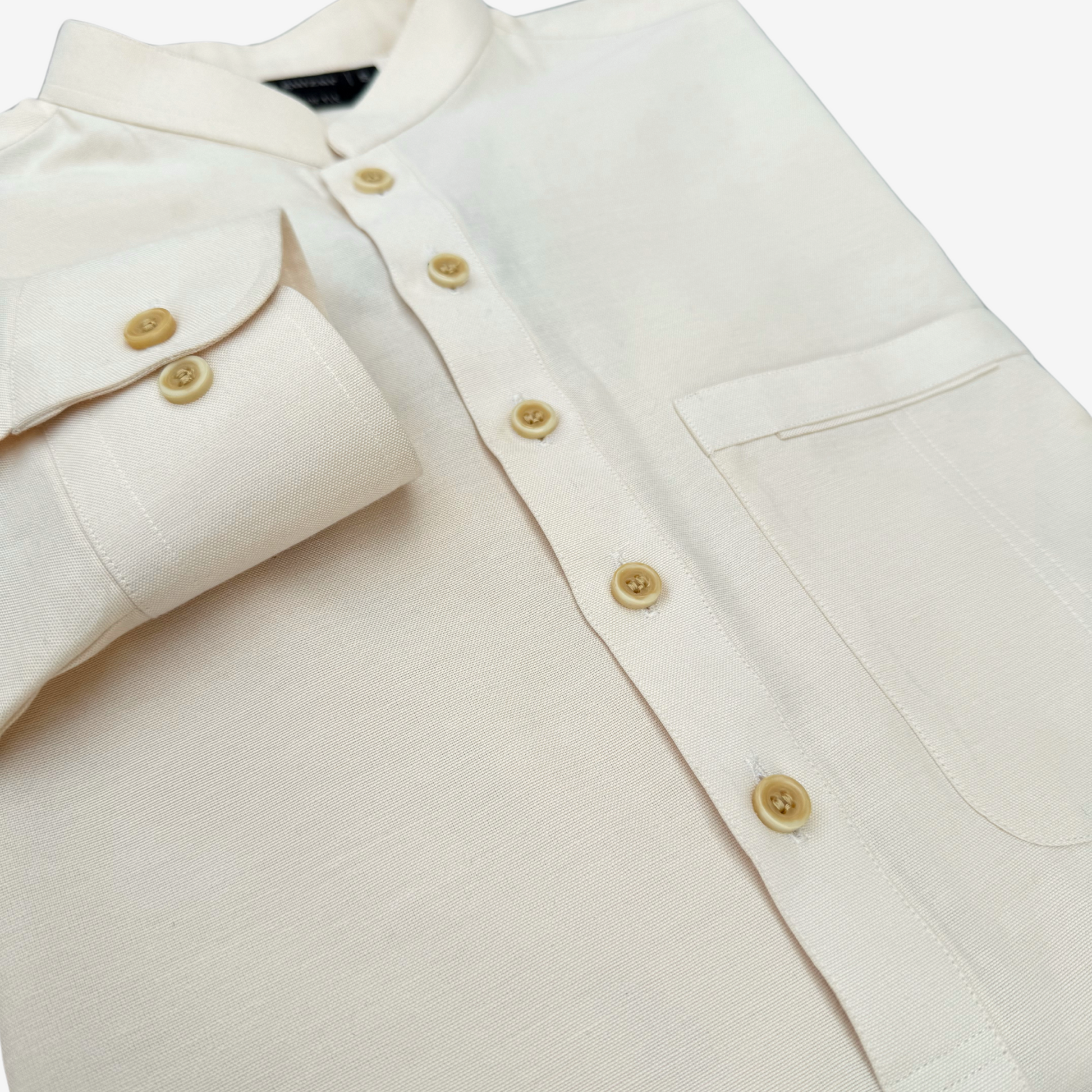 Men's Pale Yellow Irish Cotton Shalwar Kameez - 111006