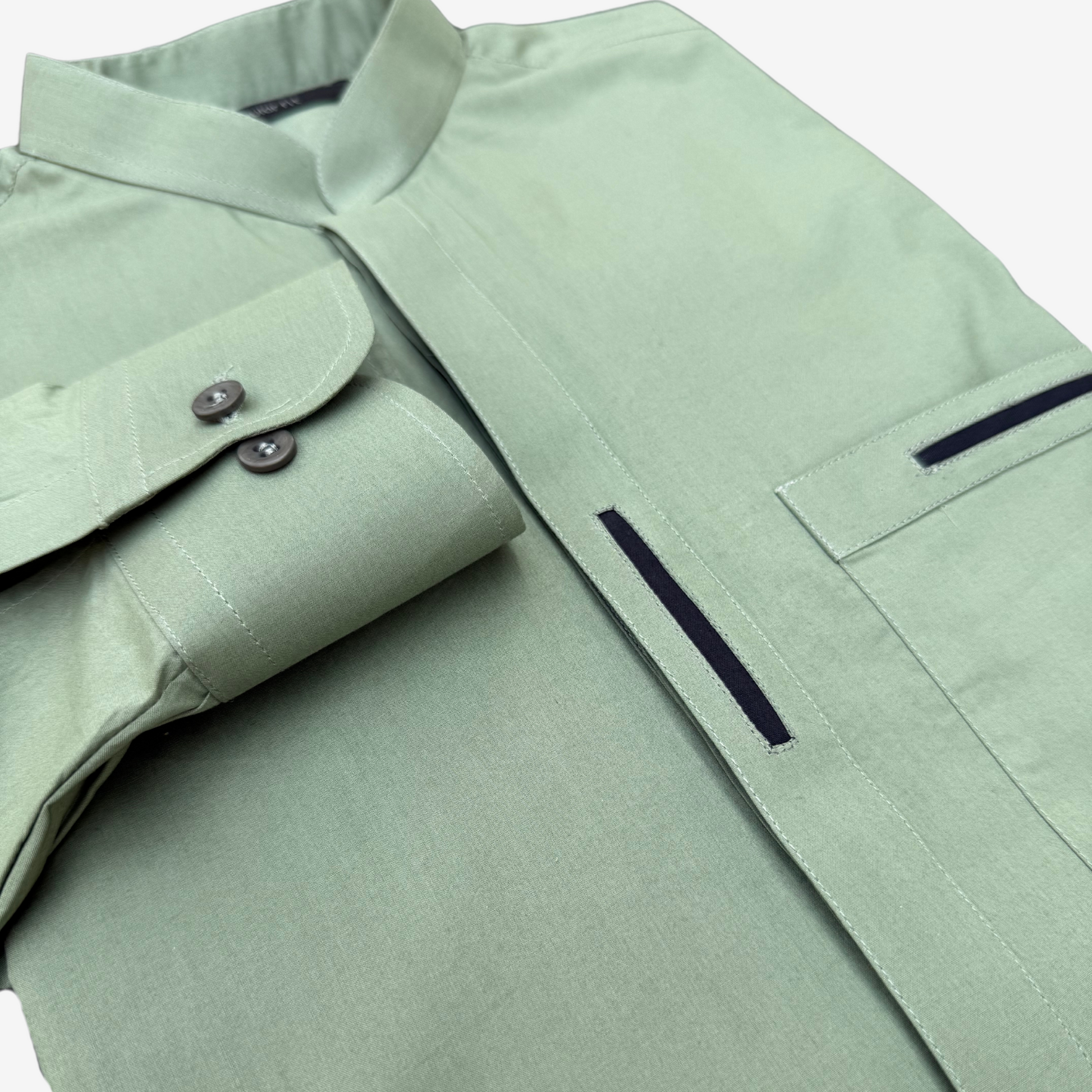 Men's Pastel Green Cotton Shalwar Kameez - 111001