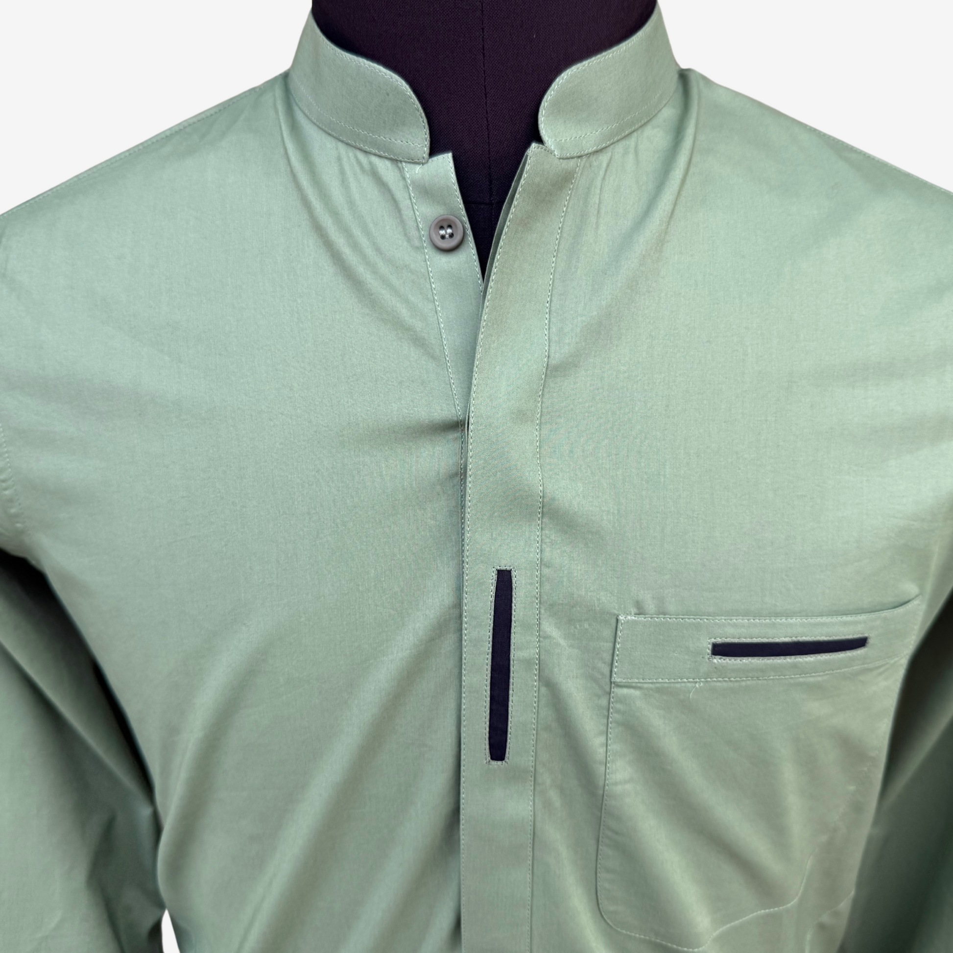 Men's Pastel Green Cotton Shalwar Kameez - 111001