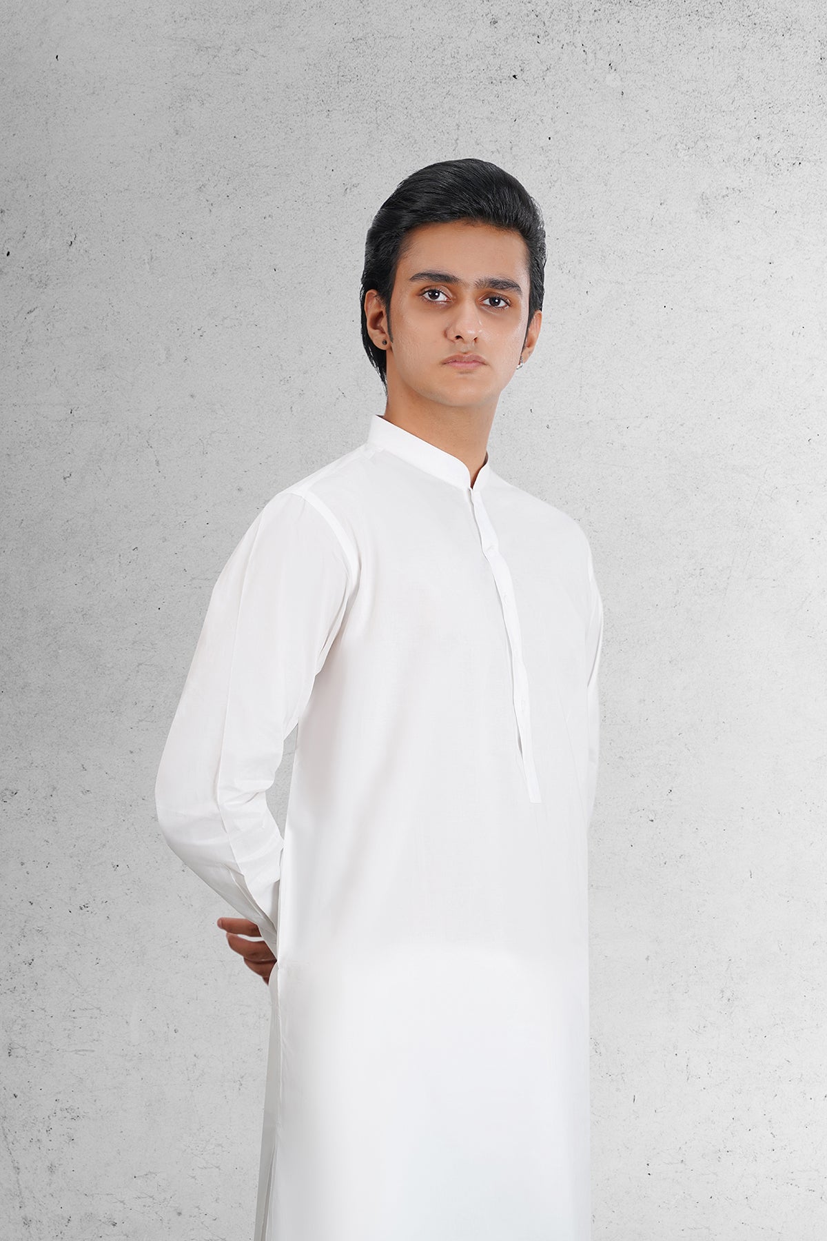 Men's Pearl White Shalwar Kameez - 111029