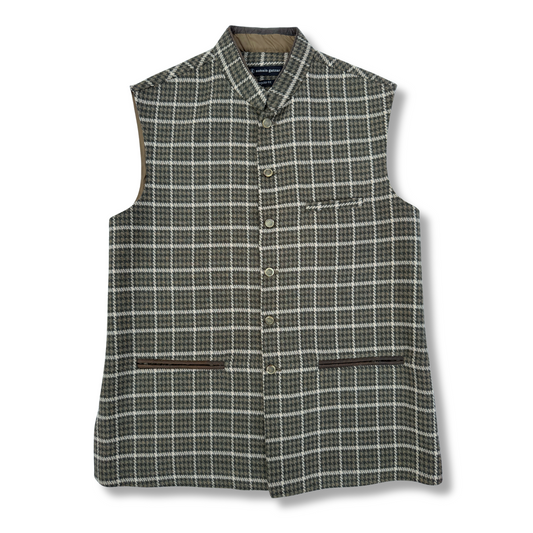 Men's Sage Green Wool Touch Waistcoat - 226002