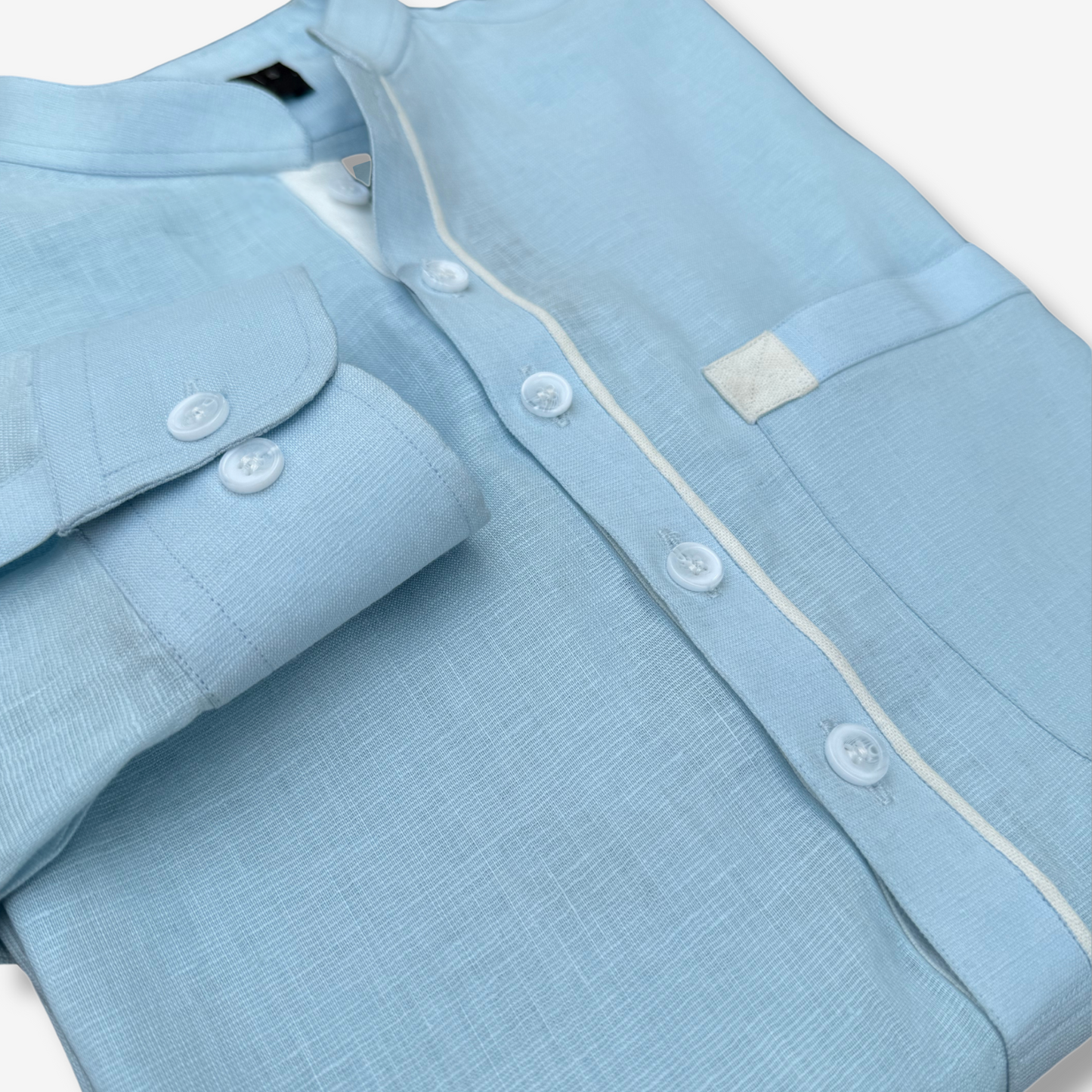 Men's Sky Blue Irish Cotton Shalwar Kameez - 111002
