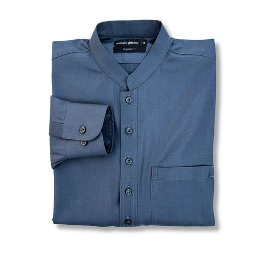 Men's Smoky Blue Shalwar Kameez - 113005