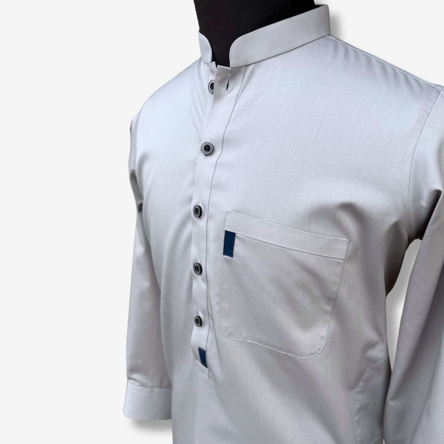 Men's Steel Gray Shalwar Kameez - 111005