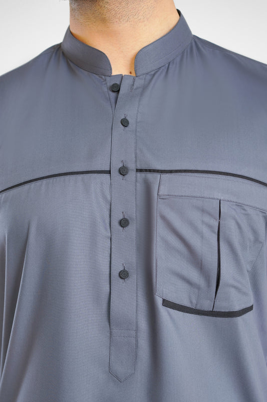 Men's W&W Blend Slate Gray Shalwar Kameez - 112013