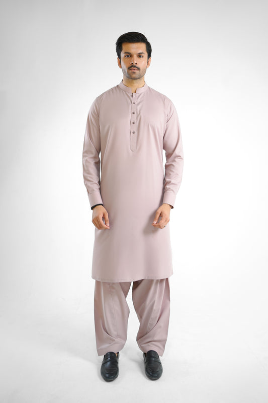 Men's W&W Blend Soft Mauve Shalwar Kameez - 112008