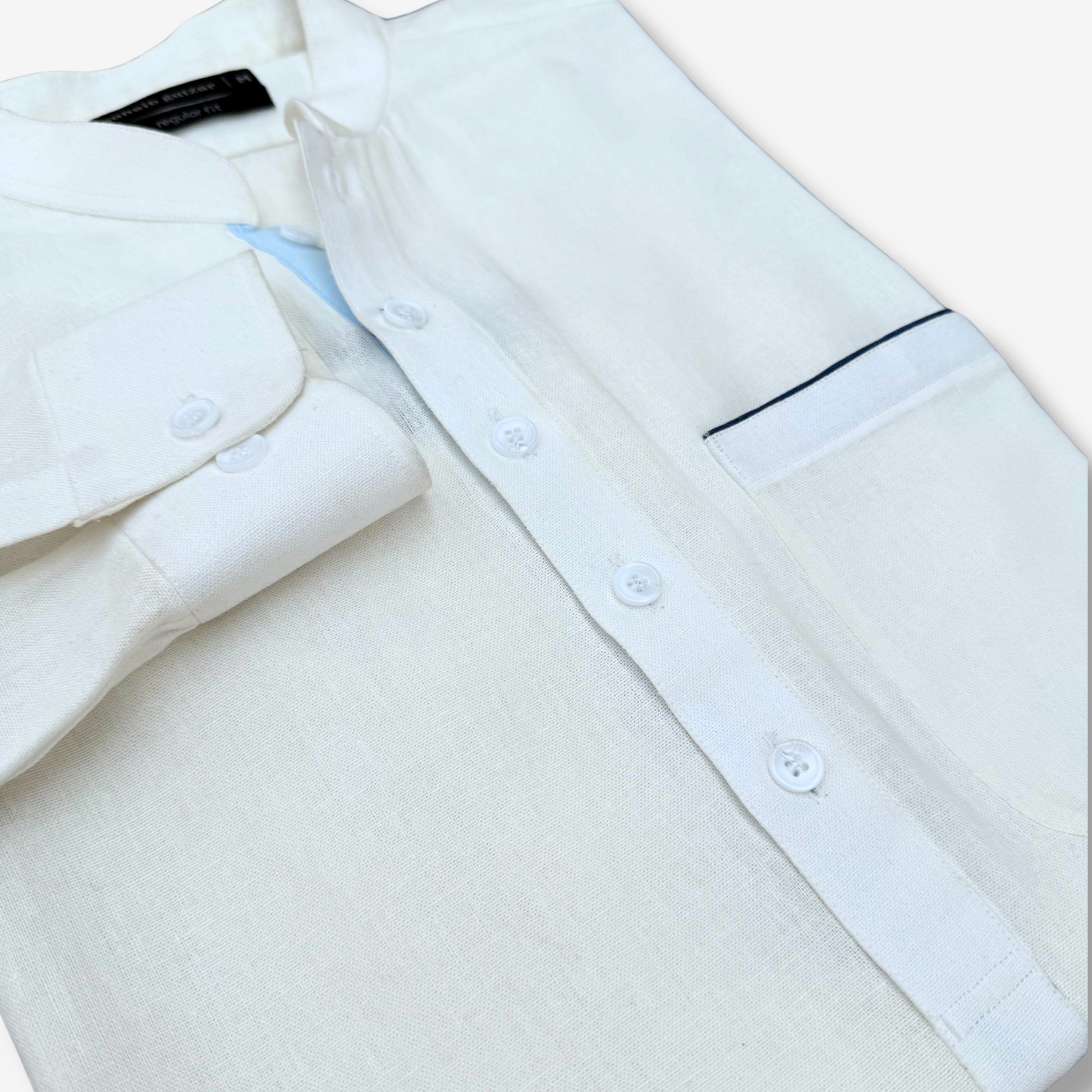 Men's White Irish Cotton Shalwar Kameez - 111008