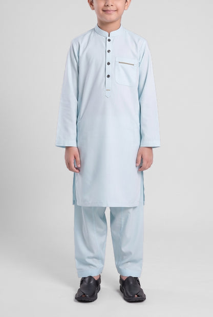 Boys' Ice Mint Cotton Shalwar Kameez - 221021 – front