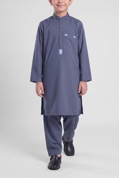 Boys' Slate Navy TR Shalwar Kameez - 223001 – walking